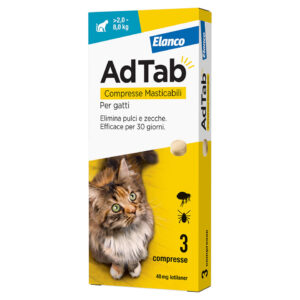 Elanco AdTab compresse masticabili per gatti 2-8 kg (3 pz)